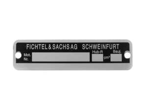 Motorenschild Sachs Motorenschild Sachs