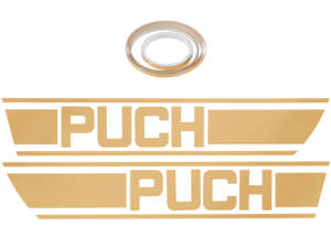swiing® revival Aufkleber-Set Tank gold glänzend Folienplot | Puch X30 swiing® revival Aufkleber-Set Tank gold glänzend Folienplot | Puch X30