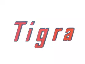 «Tigra» Aufkleber kursiv «Tigra» Aufkleber kursiv