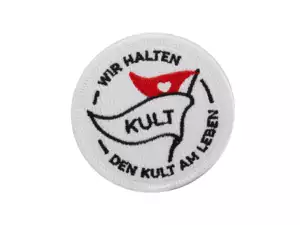 mk-Merch Aufnäher «Wir halten den Kult am Leben» Ø 60 mm mk-Merch Aufnäher «Wir halten den Kult am Leben» Ø 60 mm