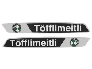 Autocollant de réservoir "Töfflimeitli" Puch Maxi S, N | Supermaxi LG1, LG2 Autocollant de réservoir "Töfflimeitli" Puch Maxi S, N | Supermaxi LG1, LG2