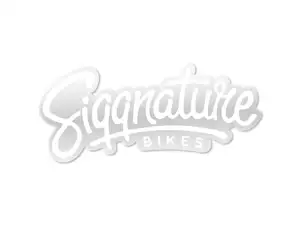 Adesivo Siggnature "Siggnature Bikes" 120 x 50 mm bianco trasparente Adesivo Siggnature "Siggnature Bikes" 120 x 50 mm bianco trasparente