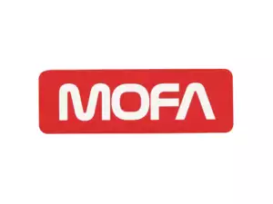 Adesivo mk-Merch "MOFA" 60 x 20 mm rosso Adesivo mk-Merch "MOFA" 60 x 20 mm rosso