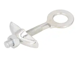 Morsetto per ruota Ø 12,3 mm M6 piastra di guida diritta zincata Morsetto per ruota Ø 12,3 mm M6 piastra di guida diritta zincata