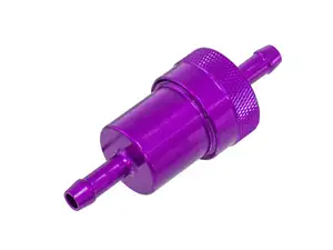 Raccordo filtro carburante GPO 6 mm alluminio viola (rimovibile) Raccordo filtro carburante GPO 6 mm alluminio viola (rimovibile)
