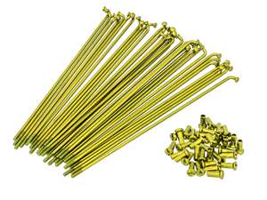 GPO 17" Speichen-Set inkl. Nippel (2.9 x 188 mm) gold GPO 17" Speichen-Set inkl. Nippel (2.9 x 188 mm) gold
