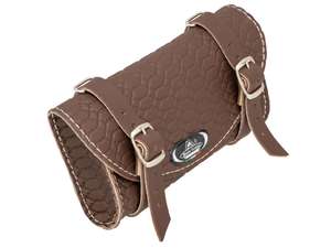 Sacoche de selle "Oldschool" marron foncé (motif en losange) Sacoche de selle "Oldschool" marron foncé (motif en losange)