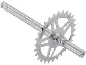 GPO axe de pédalier 28 dents chrome | Sachs Alpa GPO axe de pédalier 28 dents chrome | Sachs Alpa