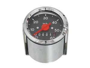 Speedometer 60 km/h, Ø 48 mm (black dial) Speedometer 60 km/h, Ø 48 mm (black dial)