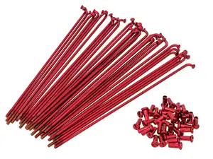 GPO 19" Speichen-Set inkl. Nippel (2.9 x 212 mm) rot GPO 19" Speichen-Set inkl. Nippel (2.9 x 212 mm) rot