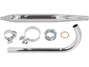 GPO exhaust set Ø 28 / 55 mm chrome | Sachs 50/2 GPO exhaust set Ø 28 / 55 mm chrome | Sachs 50/2