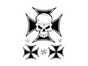 Iron Cross Skull Kleberbogen Iron Cross Skull Kleberbogen