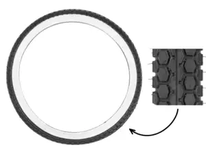 Pneumatico Continental 2,75 x 17" KKS 10 Allround a pareti bianche Pneumatico Continental 2,75 x 17" KKS 10 Allround a pareti bianche