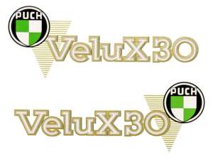 Adesivo "Puch X30 Velux" vecchia versione 91x36 Adesivo "Puch X30 Velux" vecchia versione 91x36