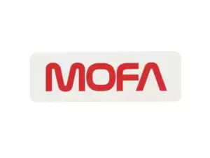 Adesivo mk-Merch "MOFA" 60 x 20 mm bianco Adesivo mk-Merch "MOFA" 60 x 20 mm bianco