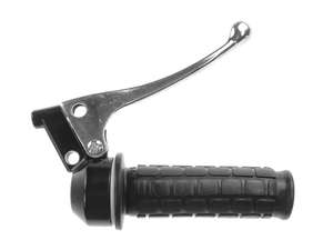 Gasdrehgriff 250 schwarz Vollguss-Hebel rund Block-Griffbezug Gasdrehgriff 250 schwarz Vollguss-Hebel rund Block-Griffbezug