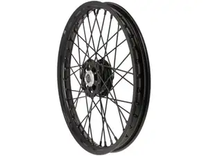 Spoked rim 17" front aluminum CNC solid black Spoked rim 17" front aluminum CNC solid black