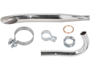 Auspuff-Set Sidepipe Ø 32 / 60 mm Chrom | Sachs 50/2 Auspuff-Set Sidepipe Ø 32 / 60 mm Chrom | Sachs 50/2