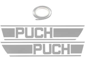 Klebersatz Tank silber Folienplot | Puch X30 Klebersatz Tank silber Folienplot | Puch X30