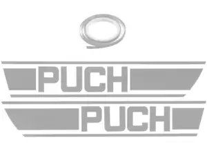 Klebersatz Tank silber Folienplot | Puch X30 Klebersatz Tank silber Folienplot | Puch X30