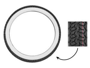 Pneumatici Mitas 2.25 x 16" B8 Allround a parete bianca Pneumatici Mitas 2.25 x 16" B8 Allround a parete bianca