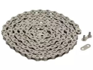 Catena a pedale KMC argento a bassa rumorosità Catena a pedale KMC argento a bassa rumorosità