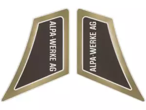 Aufkleber-Set Alpa-Werke AG gold | Alpa Black River Aufkleber-Set Alpa-Werke AG gold | Alpa Black River