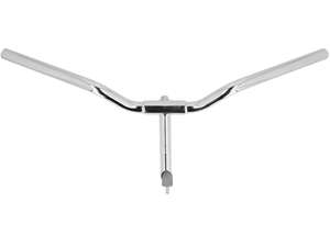Manubrio con attacco 9 cm curvo cromato Manubrio con attacco 9 cm curvo cromato
