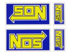 Set di adesivi "NOS" 4 pz. Set di adesivi "NOS" 4 pz.