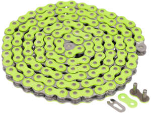 Chaîne d'entraînement CYC vert fluo 415H (renforcée) 128L Chaîne d'entraînement CYC vert fluo 415H (renforcée) 128L