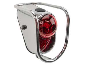 Fanale posteriore ovale retrò a LED con staffa (batteria) Fanale posteriore ovale retrò a LED con staffa (batteria)