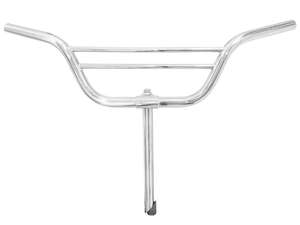 Potence de guidon 15 cm courbée avec 2 barres chromées Potence de guidon 15 cm courbée avec 2 barres chromées