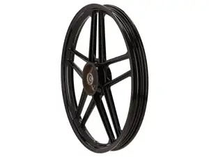 Ruota 17" anteriore (5 raggi) alluminio nero | Honda Camino Ruota 17" anteriore (5 raggi) alluminio nero | Honda Camino