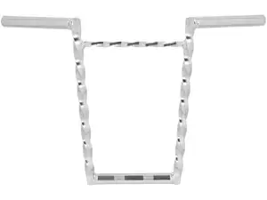 Lenker Gabelplatte 35 cm gedreht mit Strebe Chrom Lenker Gabelplatte 35 cm gedreht mit Strebe Chrom