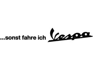 adesivo mk-Merch "... altrimenti vado in Vespa" 240 x 37,5 mm nero adesivo mk-Merch "... altrimenti vado in Vespa" 240 x 37,5 mm nero